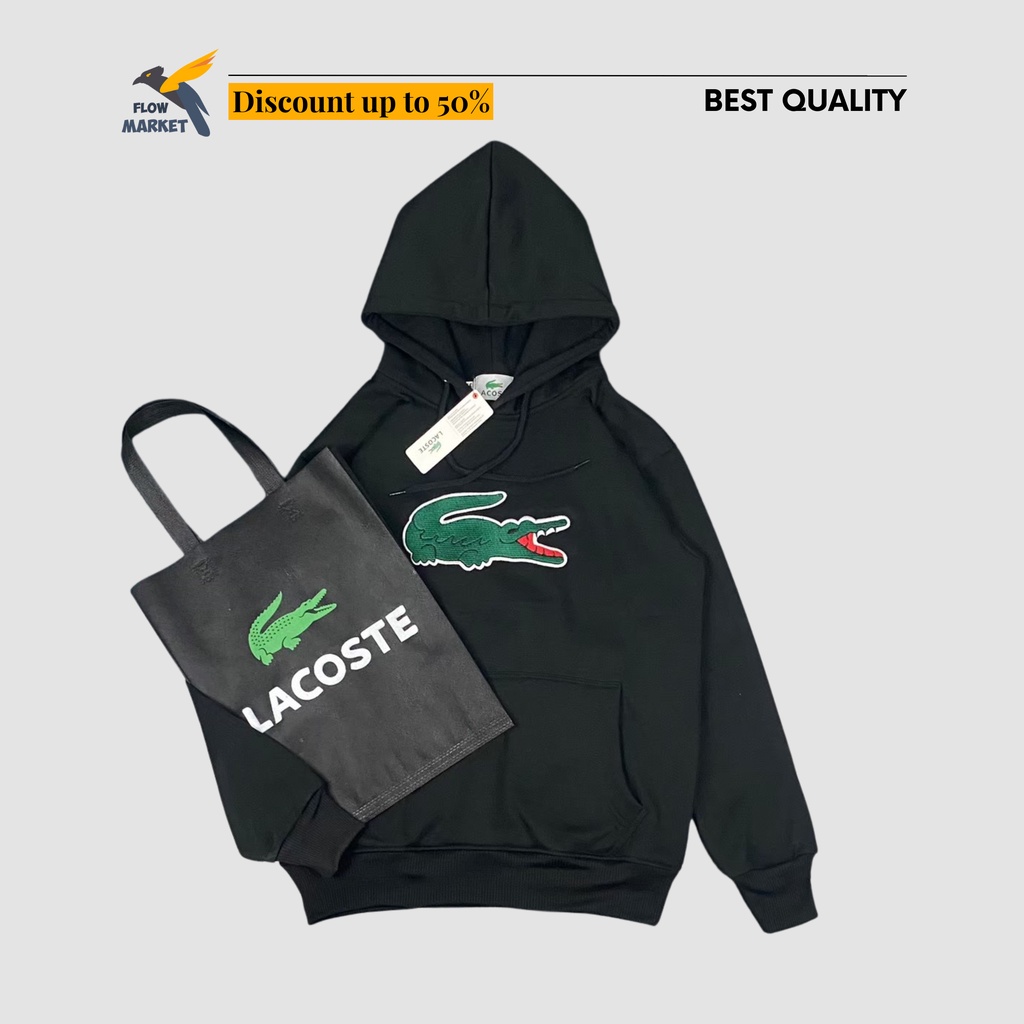 Jaket Hoodie Sweater Hudi Suwiter Hodie Suiter Hoddie Sweeter Hodi Casual Lacoste Unisex Lebaran Pri