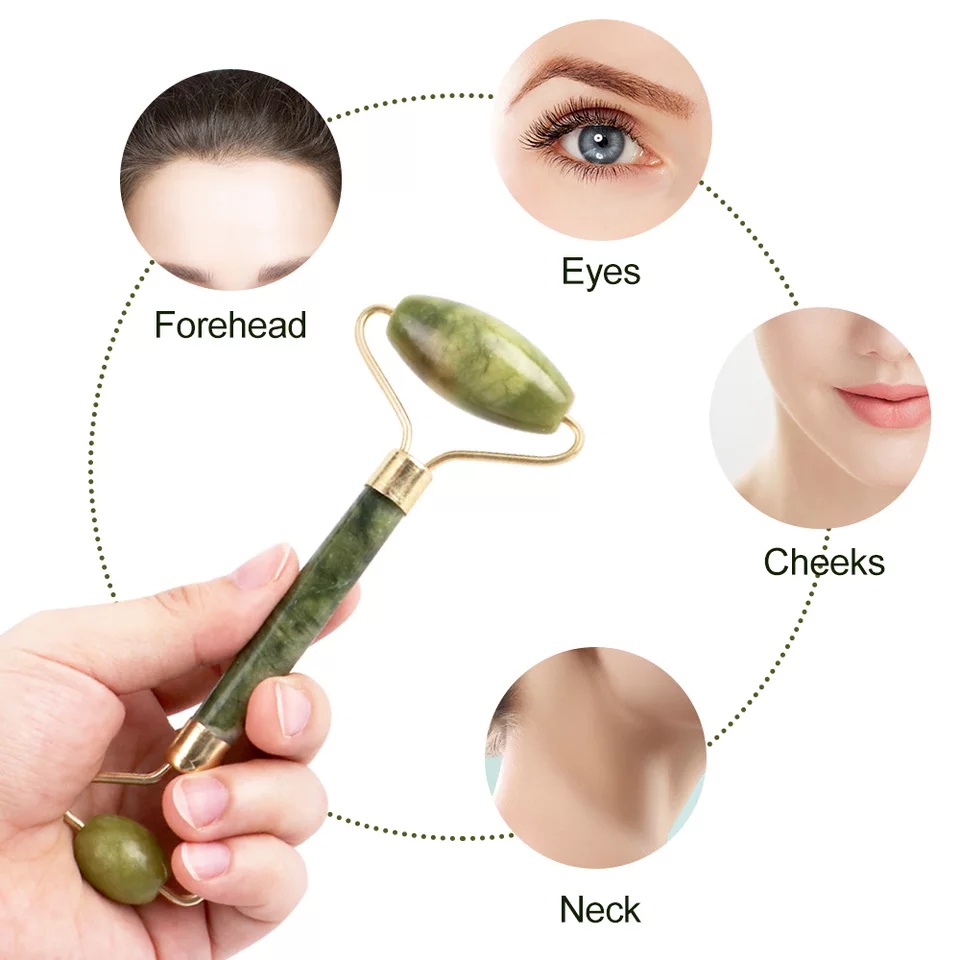 JADE ROLLER FACIAL TREATMENT CARE Alat Pijat Muka Wajah Jade Roller