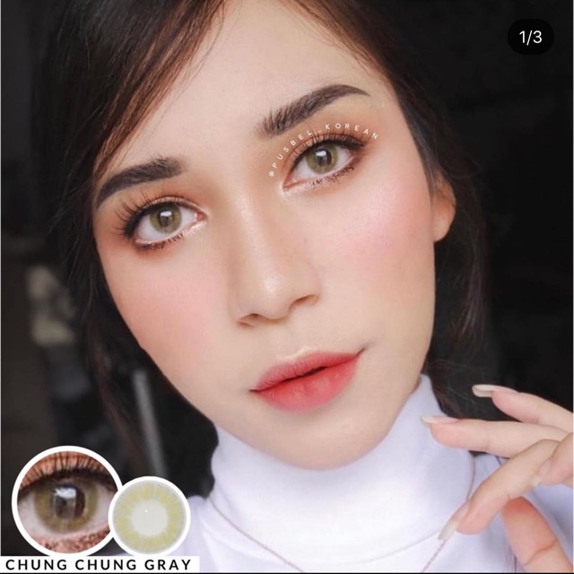 Chung chung gray &amp; brown softlens original korea