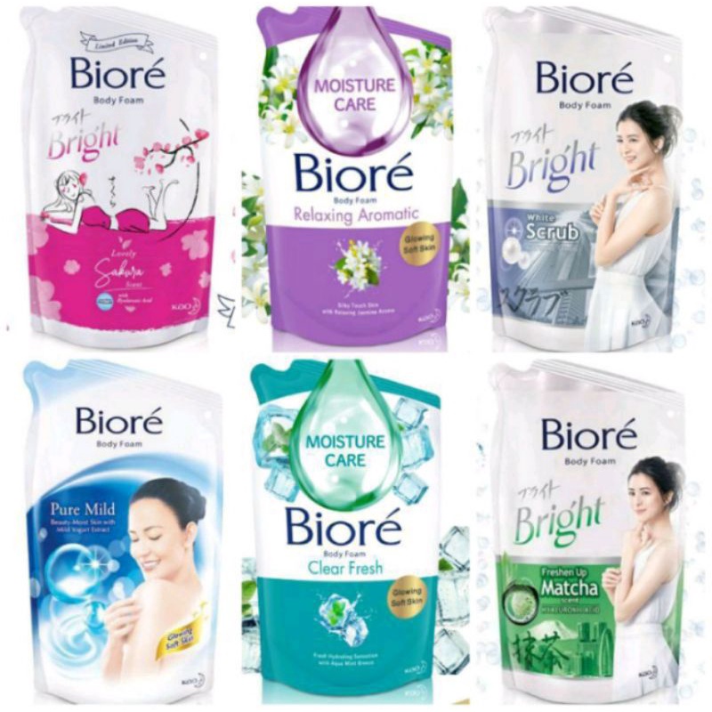 BIORE Body Foam (Sabun Cair Refill) 450/800ML - Body Wash