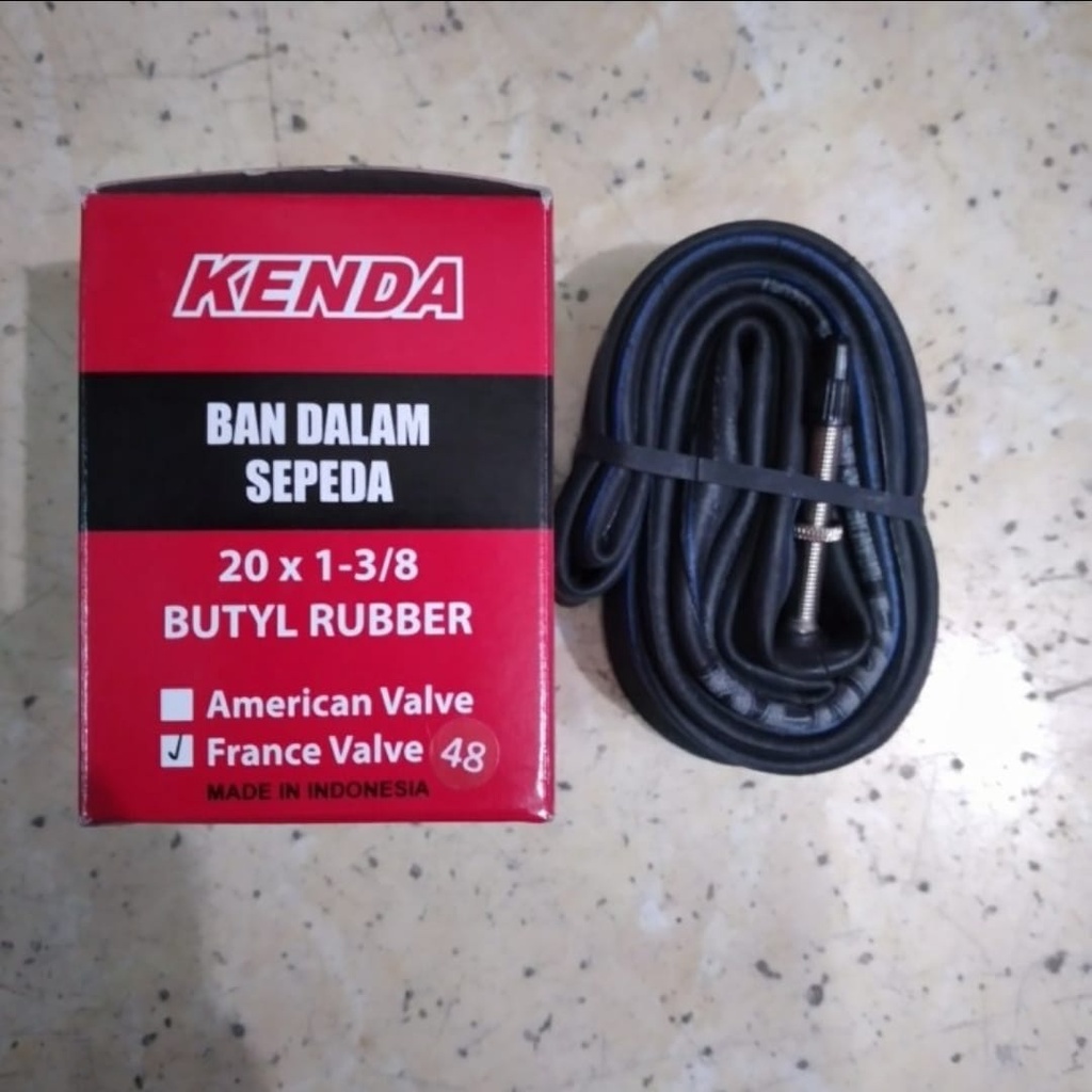 TERMURAH!!! Ban Dalam Sepeda Ukuran 20 x 1.3/8 France Valve 48mm / Satuan / Realpict