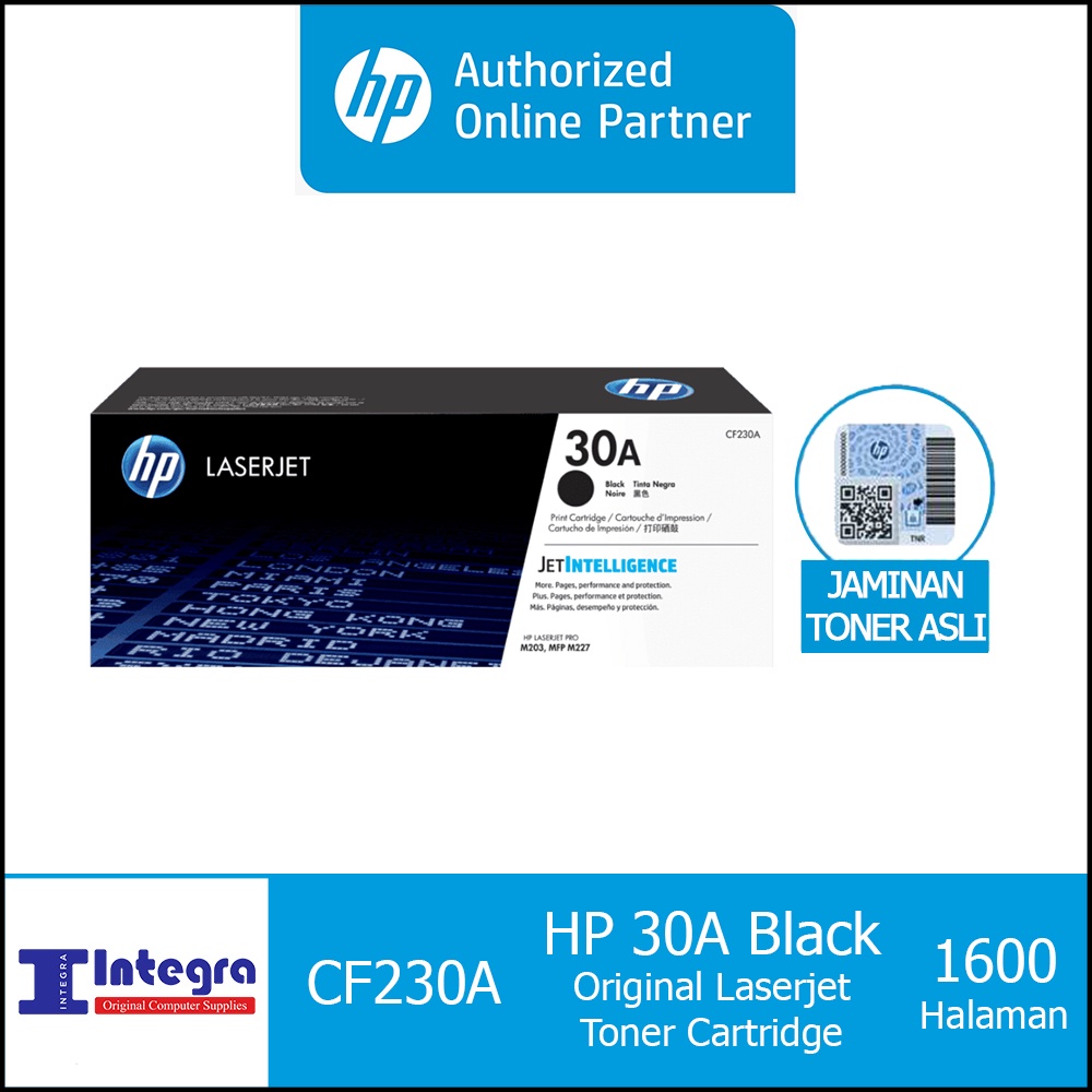 Toner HP 30A | 30 A Black Original LaserJet Cartridge - CF230A - Printer HP M203D M203DN M227SDN M227FDN M227FDW