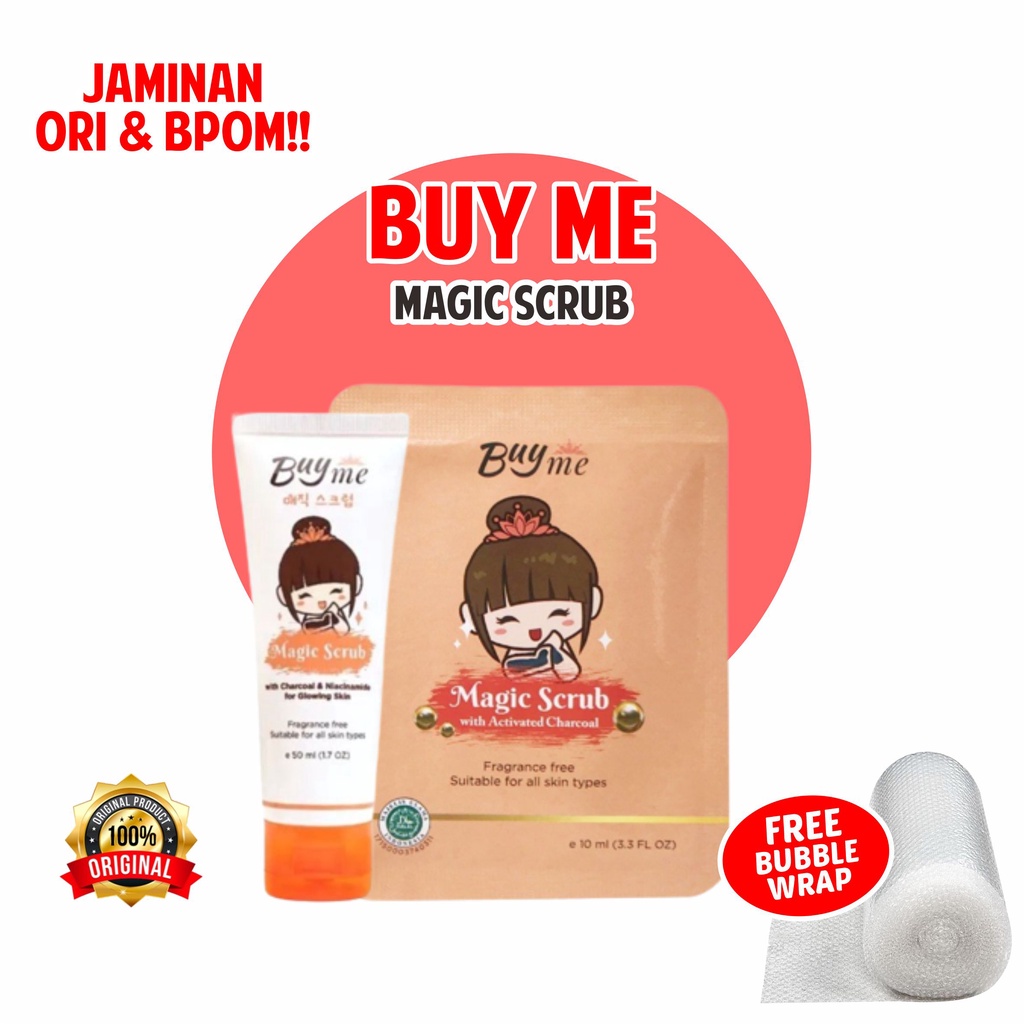 Buy Me Magic Scrub With Activated Charcoal 10ml  | masker wajah BPOM