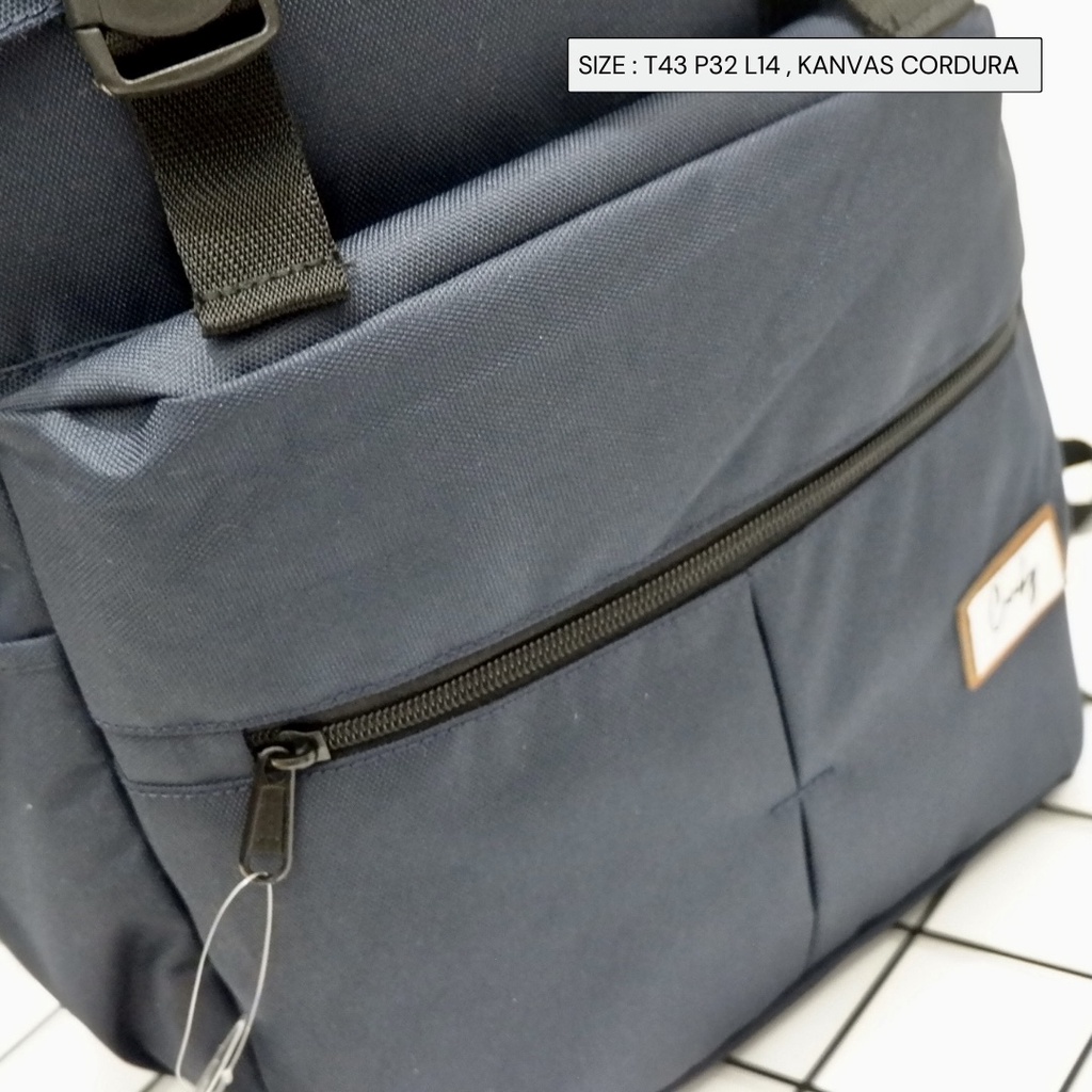 BISA COD tas ransel pria cowok anak dewasa sekolah kantor backpack gesper tutup kanvas cordura murah