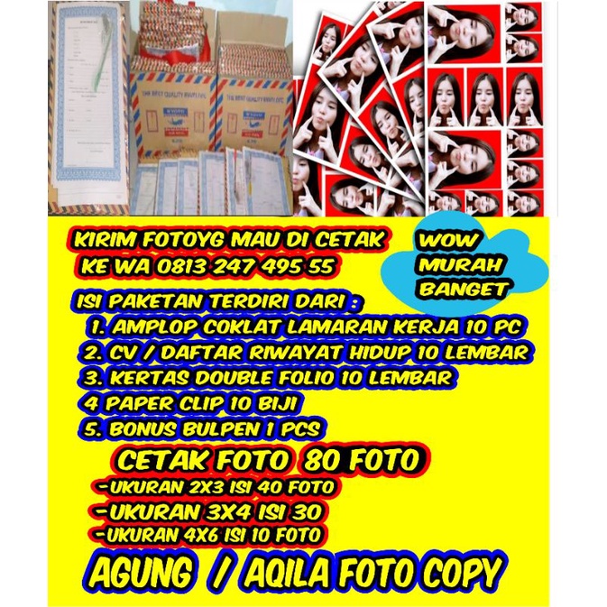 Jual paket lamaran kerja dan cetak foto | Shopee Indonesia