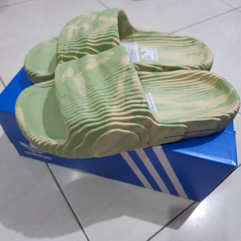 Adidas Adilette 22 Slides GY1597 Magic Lime St Desert Sand BNIB Sendal Original 100% 42 8