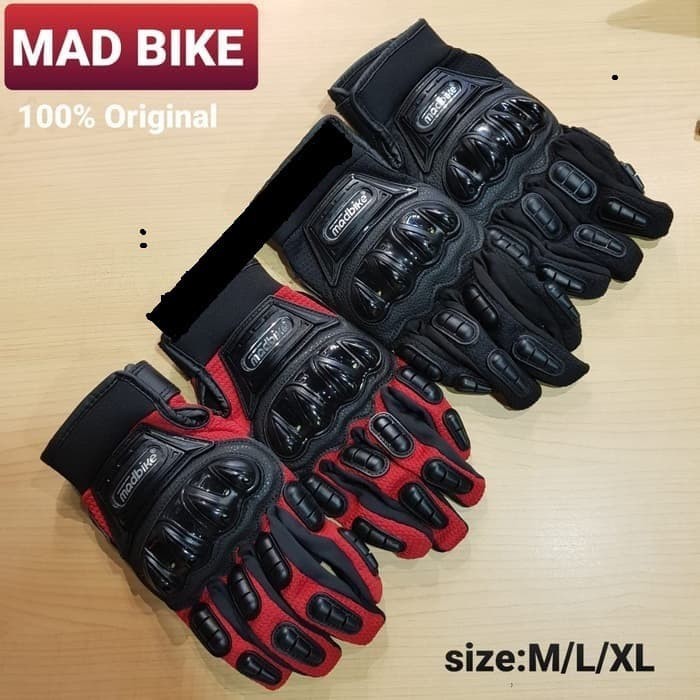 Original Gloves Sarung Tangan MADBIKE Protector Glove Kevlar PVC Keras High Quality Extra Hard