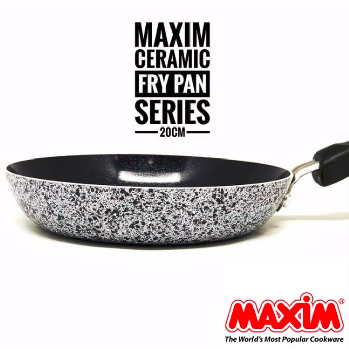 Maxim Neostone Frypan Teflon 20 cm Anti Lengket Lapisan Ceramic