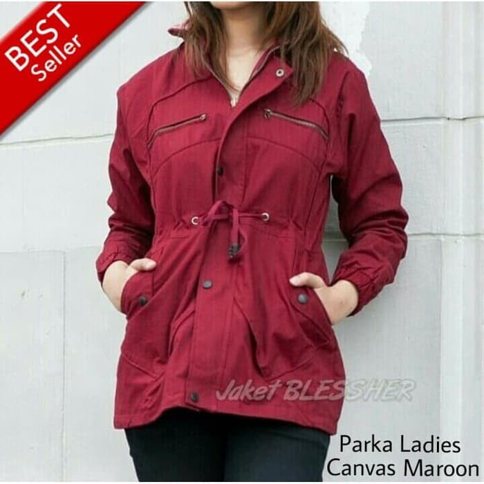 JAKET PARKA LADIES / PARKA CEWE ORIGINAL / JACKET CANVAS