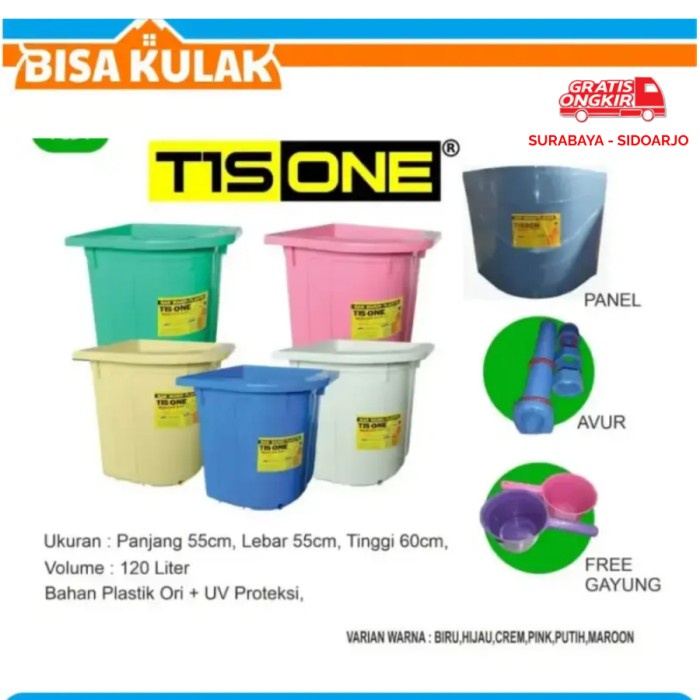 Bak Mandi Plastik / Bak Mandi Fiber Tison Oval + Panel