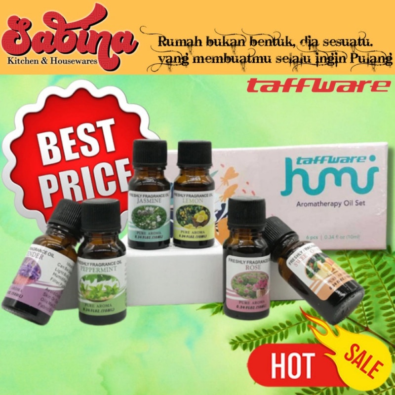 Pure Aroma Essential Oil 6 Pcs Minyak Aromatherapy Diffuser 10ml