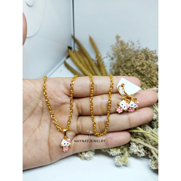 set koin anak hellokity ( kalung anting gelang