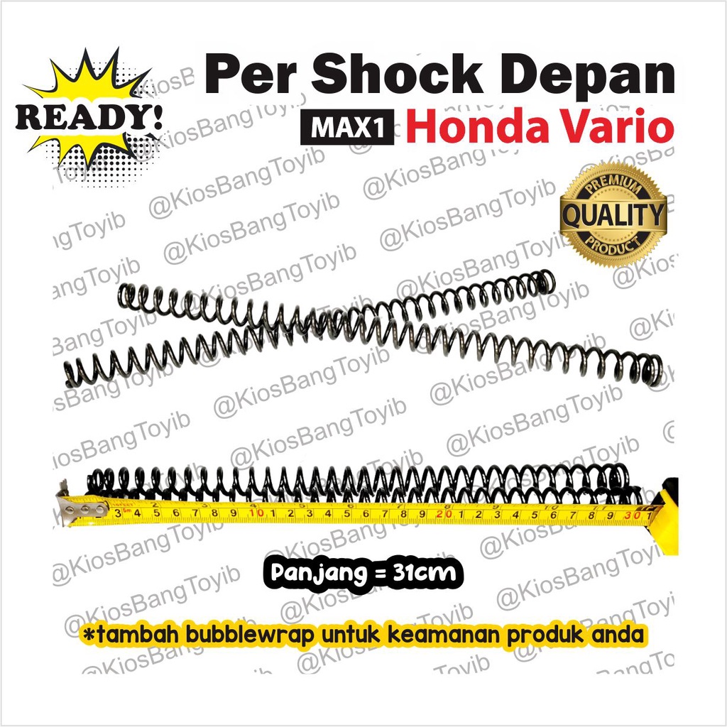 (2pc) Per Ver Shock Skok Depan Honda Vario (MAX1) Panjang 31cm