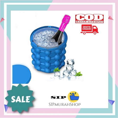 Pembuat Cetakan Es Batu Silikon Bulat Silicone Tempat Es Batu Ice Cube Maker 3D Silicone Mold