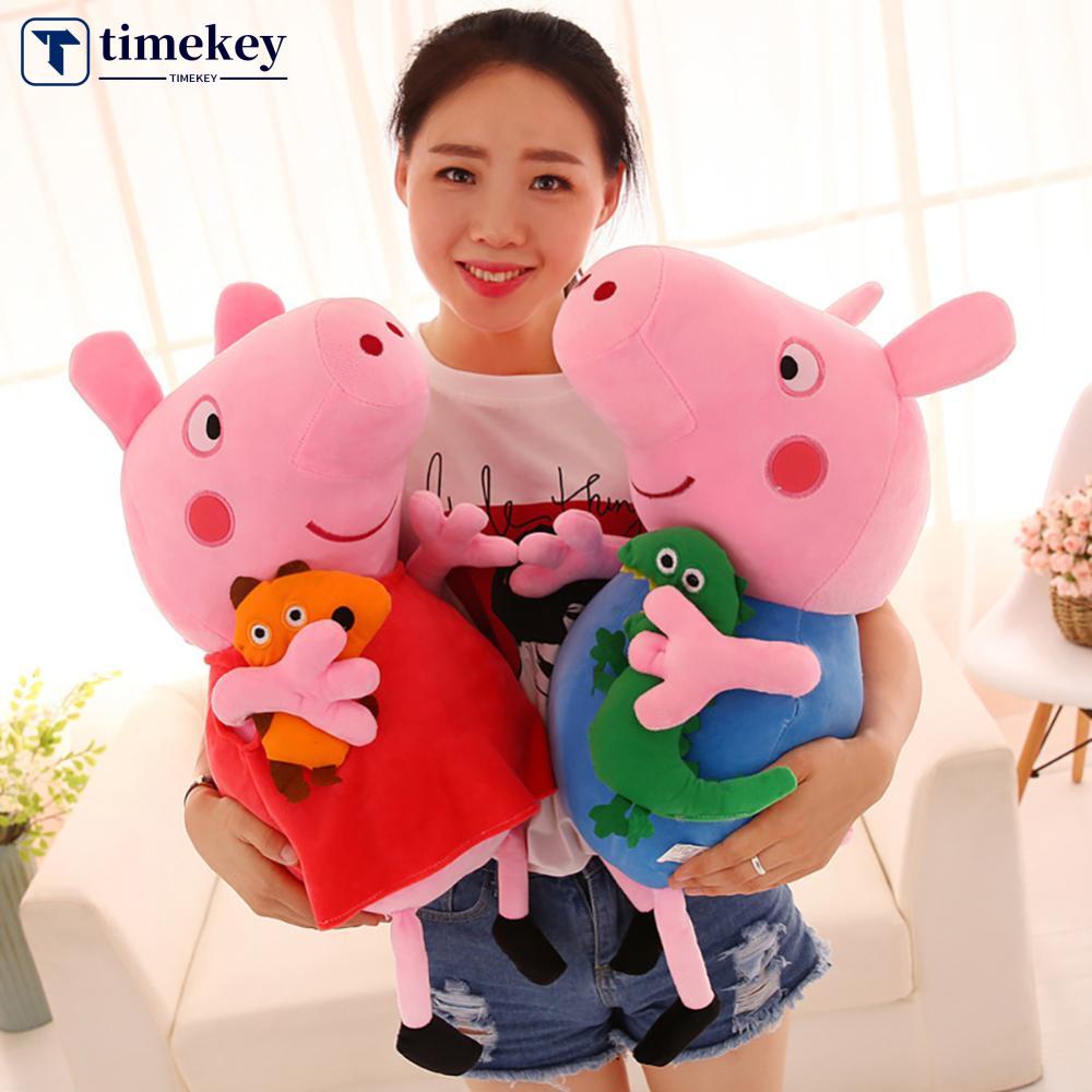 Timekey Mainan Boneka Stuffed Plush Peppa Pig 20cm Untuk Hadiah Nataltahun Baru H8M9