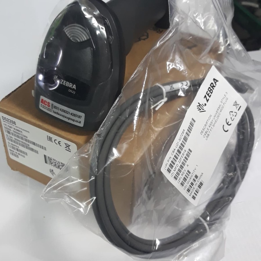 ZEBRA BARCODE SCANNER SYMBOL DS2208 SCANNER BARCODE DS 2208 1D 2D USB WITH STAND SCANNER QR CODE