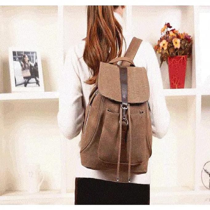 Martin Versa Tas Serut Trw5 Ransel Backpack Wanita Kanvas Impor Titanium.Store