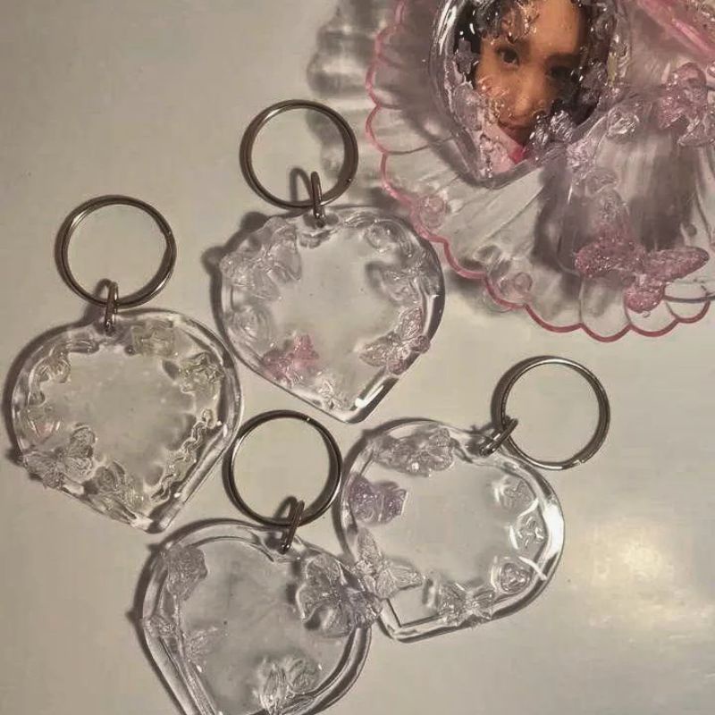 Acrylic Keychain resin / Keychain frame resin deco / gantungan kunci / gantungan kpop