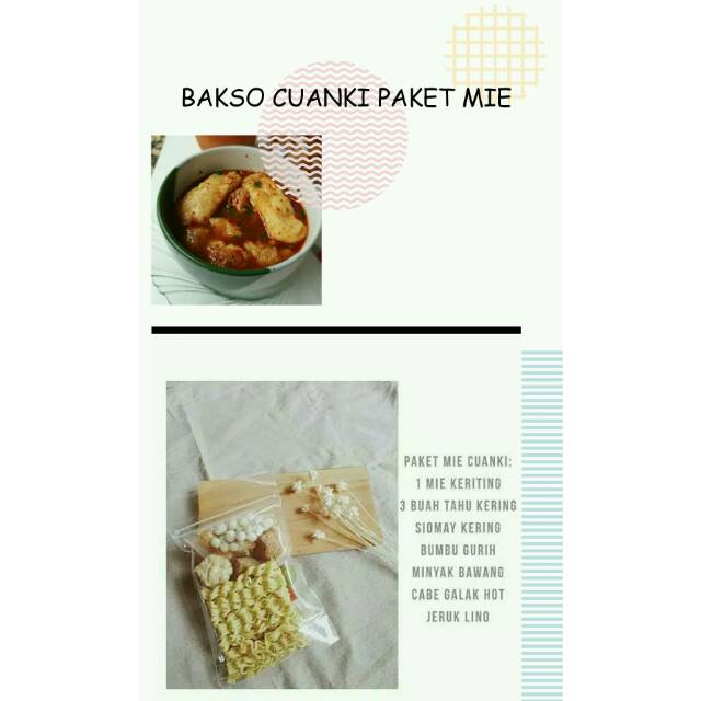 

Bakso Cuanki Paket Mie, lezat enak murah complite