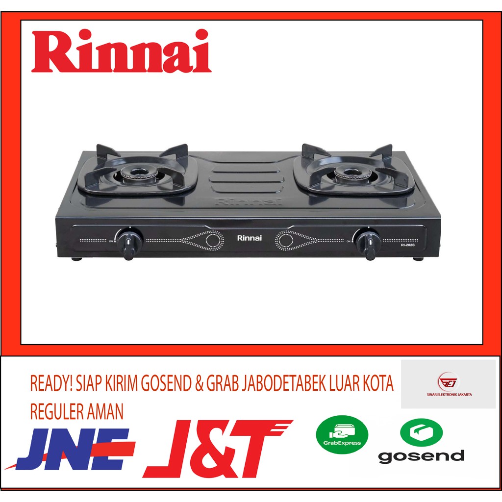 PROMO Rinnai RI 202S. Kompor 2 Tungku SunBurner 65CM. Baru&amp;Bergaransi