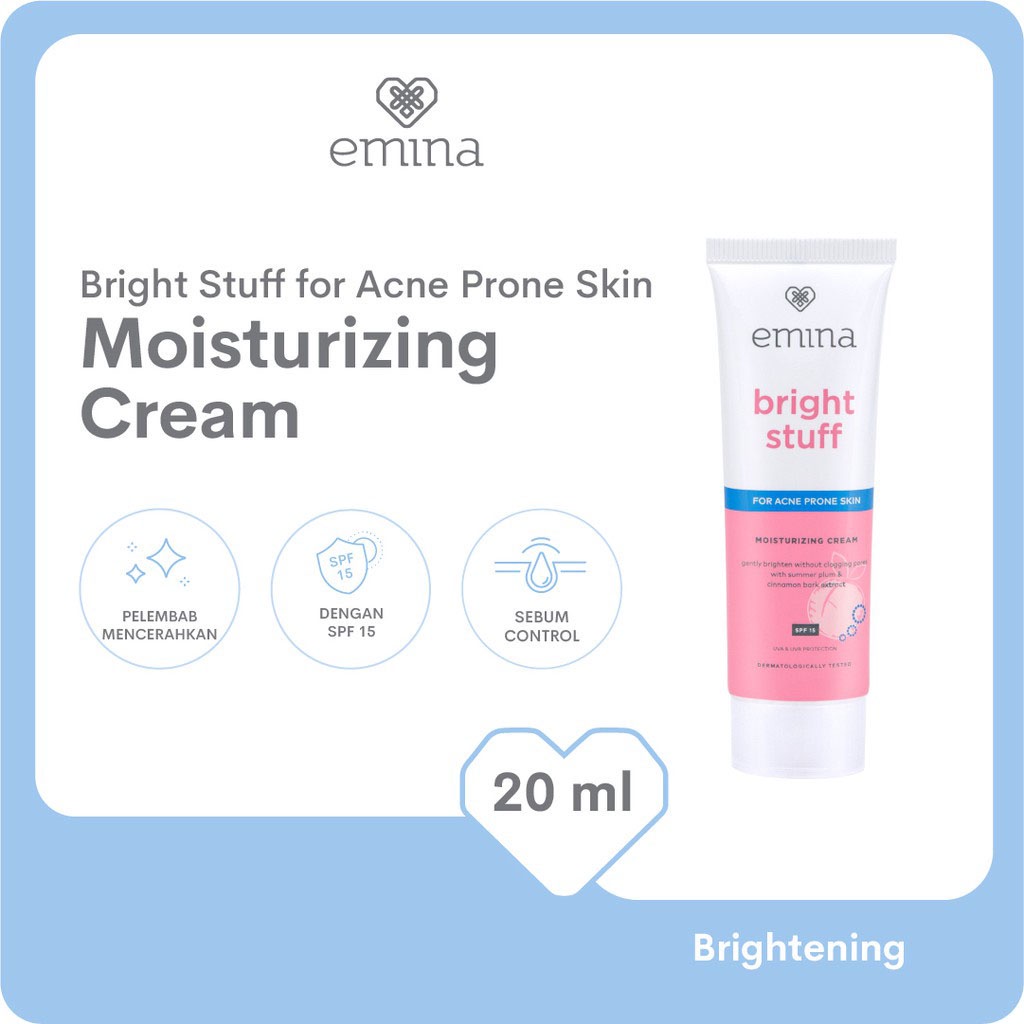 EMINA Bright Stuff Acne Prone Skin Moisturizing Cream 20mL