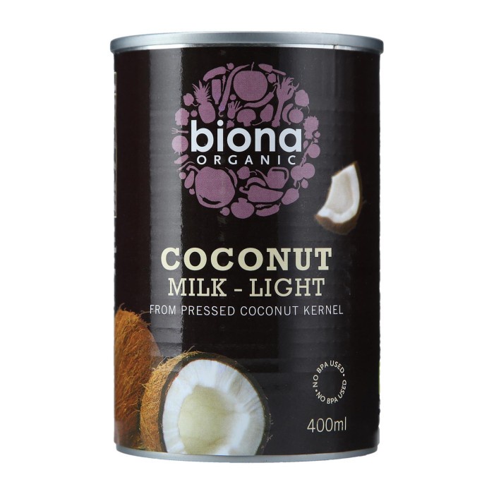 

Biona Organic Coconut Milk - Light 9 - Percent Fat