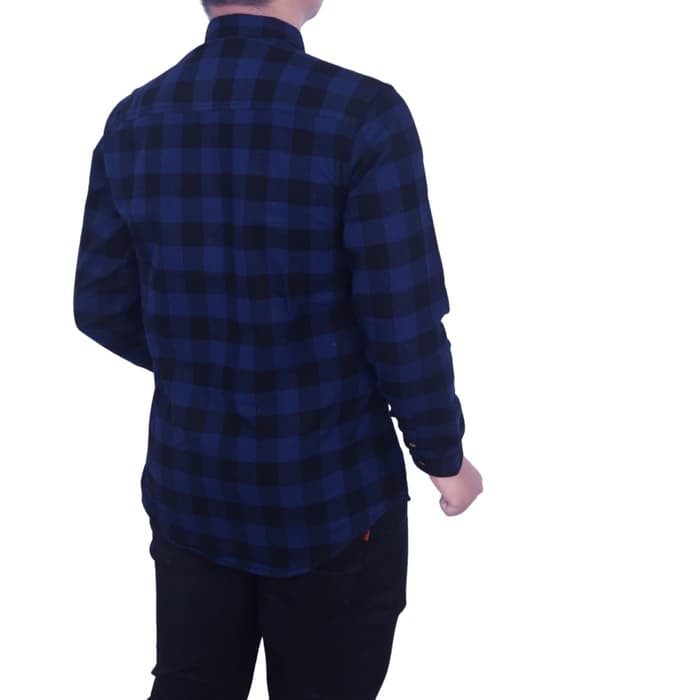 Kemeja Flanel Pria Levis Navy List Biru