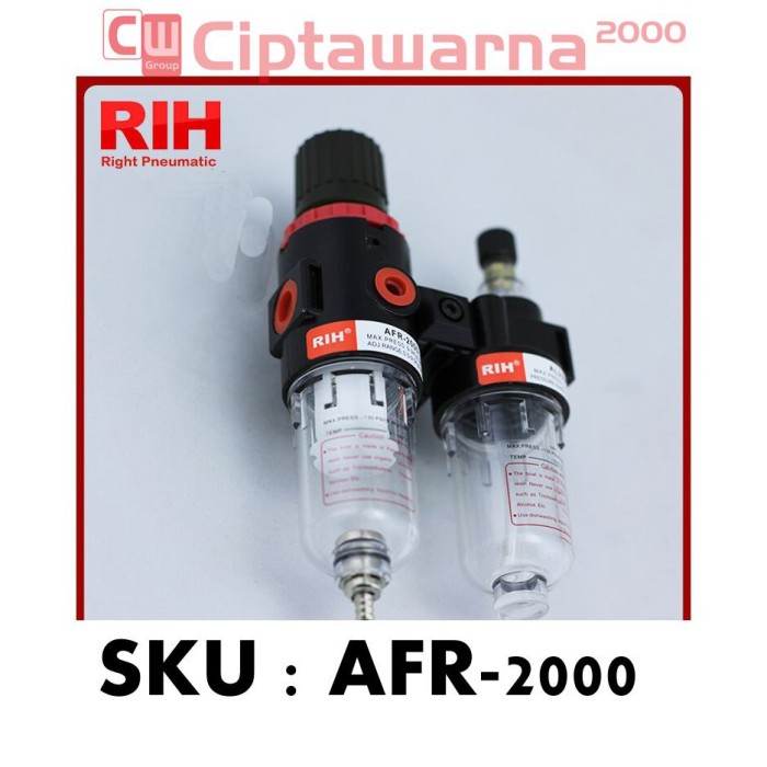 Air filter Regulator &amp;lubricator Satu Tabung AFR 2000 1/4&quot; Palembang