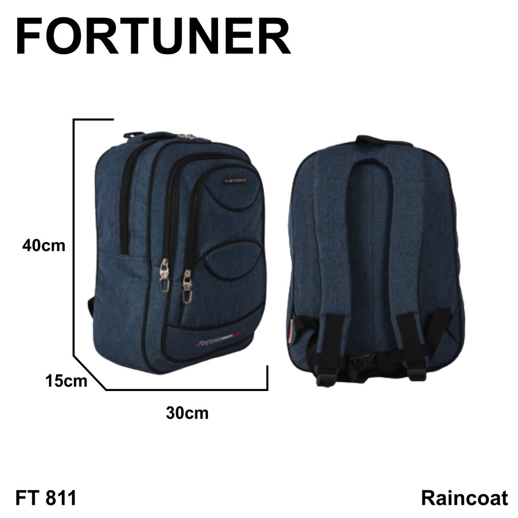 [KLIKTAS] Tas Ransel Kerja Laptop Fotuner FT 811 - Backpack Kantor Kuliah Sekolah