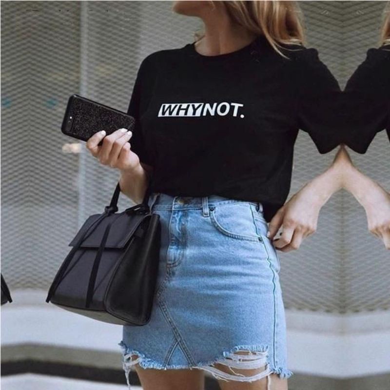 kaos oversize wanita pria unisex atasan bigsize aesthetic WHYNOT