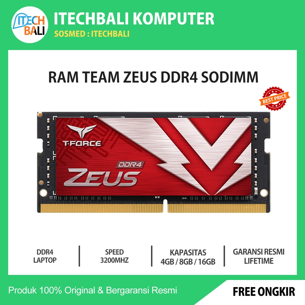 RAM Laptop TEAM ZEUS Sodimm DDR4 8GB 2666MHZ