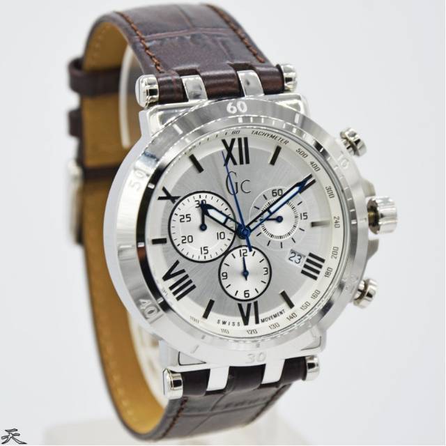 Jam Tangan Pria Gc Y44001G1 Leather Kulit Original Swiss Made