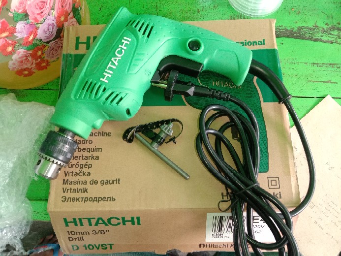 Mesin Bor 10mm Hitachi D 10vst - Bor Tangan 10mm Hitachi D10vst