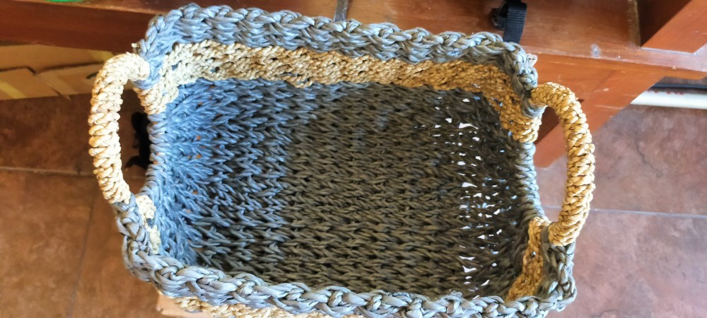 Keranjang Multifungsi Persegi Panjang Mix Natural Raffia Bsg-5106s