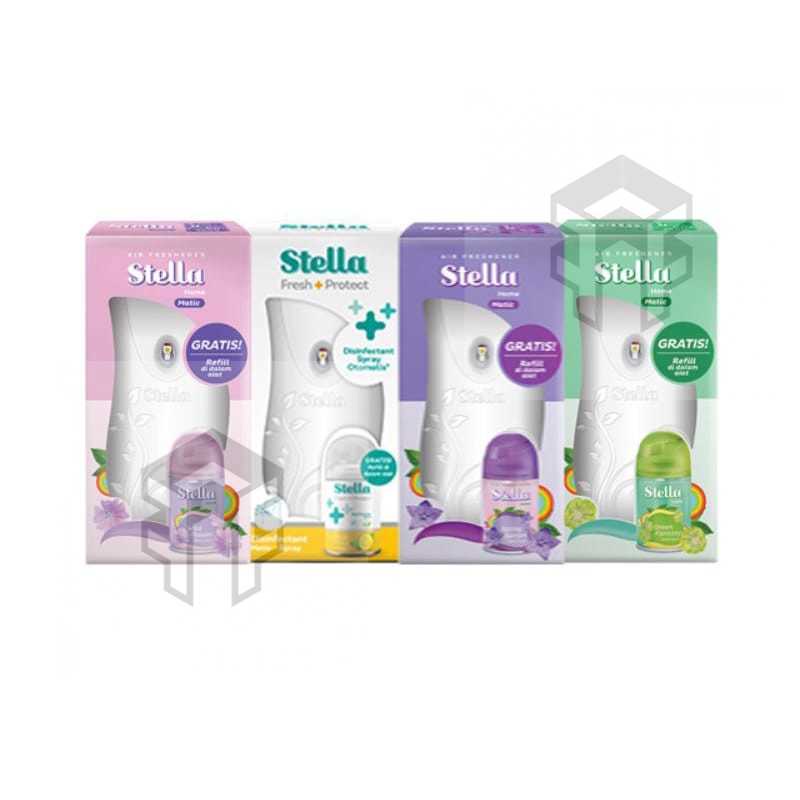 stella matic alat refil 225ml baterai pengharum ruangan otomatis