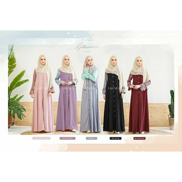Sabrina Dress by Amima - Gamis Lady Zara mix Katun Madinah