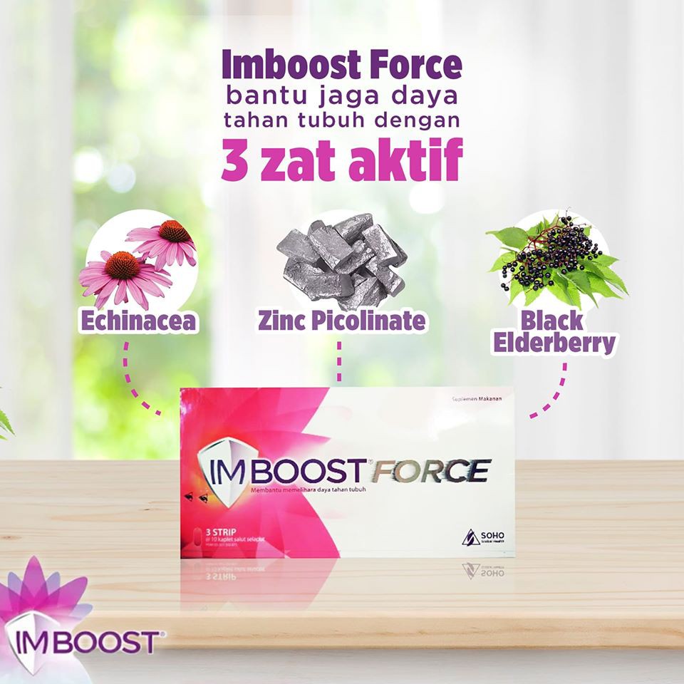 IMBOOST FORCE Daya Tahan Tubuh 1 BOX isi 3 STRIP @10 Kaplet = 30 KAPLETS Immune Booster - ASLI !!