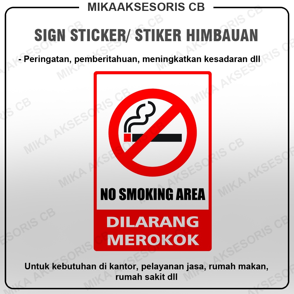 

MC - Stiker Quantac stiker himbauan anti air berkualitas tulisan dilarang merokok