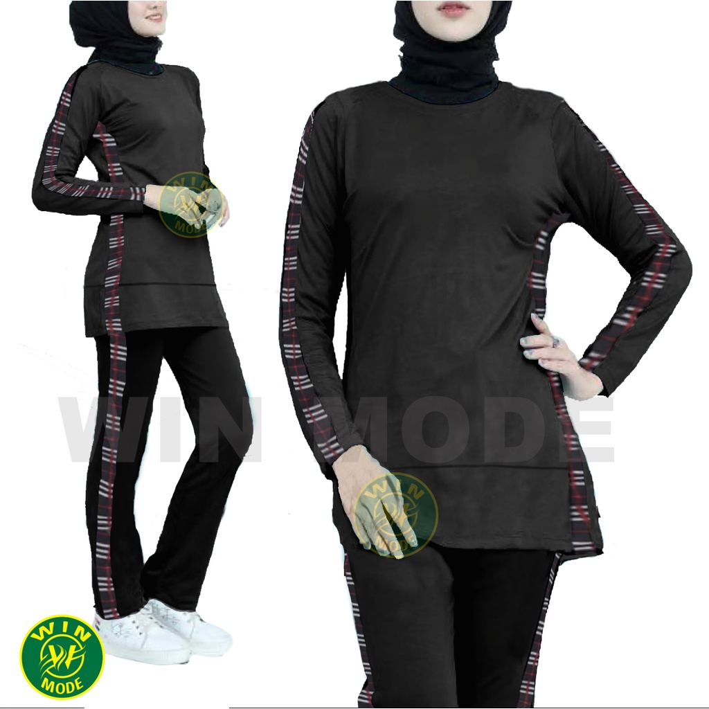 Baju Setelan Olahraga Senam Training Wanita Lengan Panjang YOVIOS Ukuran XL XXL XXXL-5