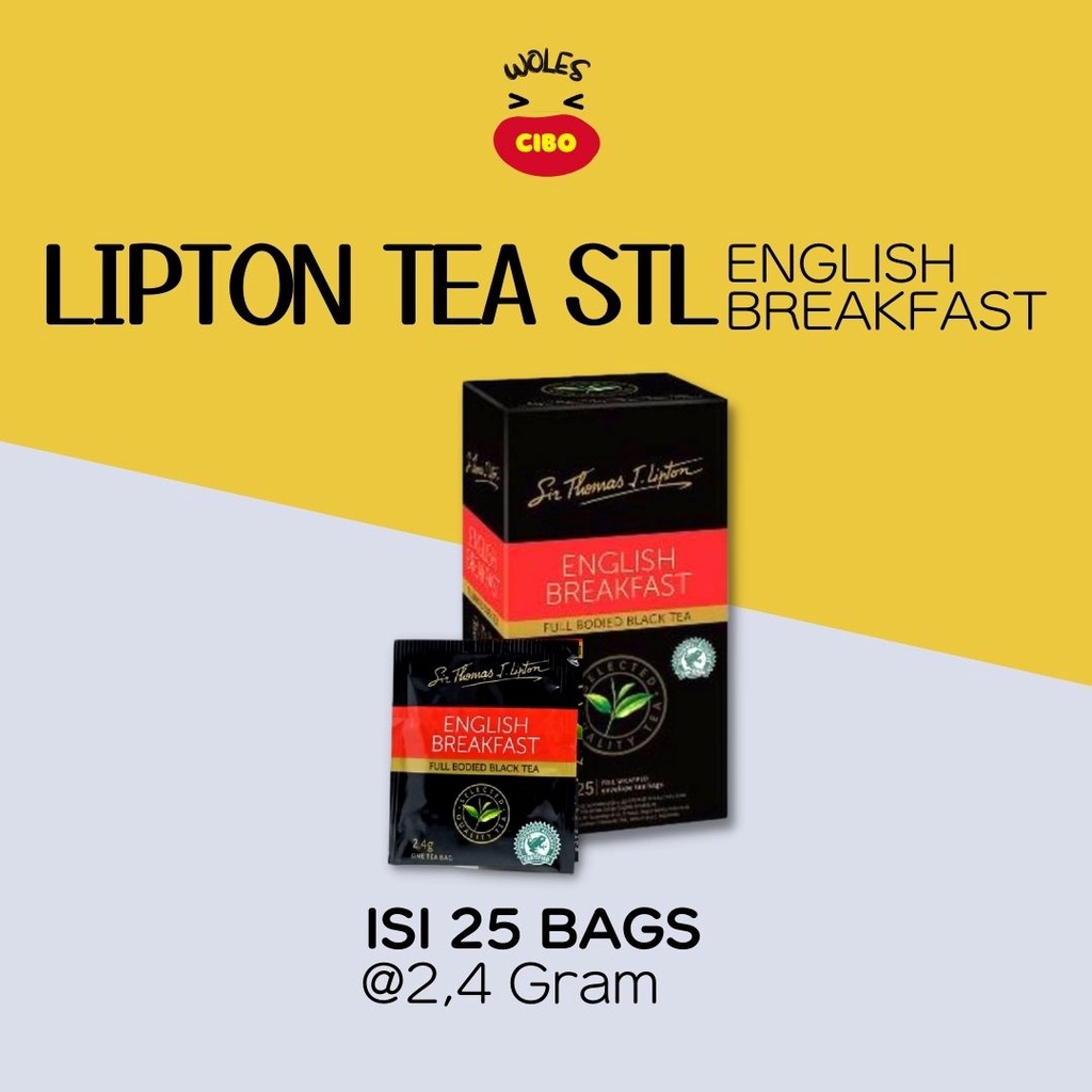 

Lipton Tea Stl Teh Lipton English Breakfast 25 Bags x 2,4 Gram