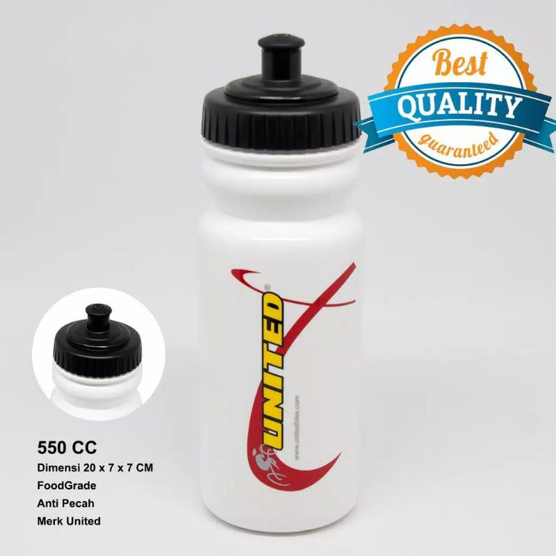 botol minum sepeda united 550 hitam putih