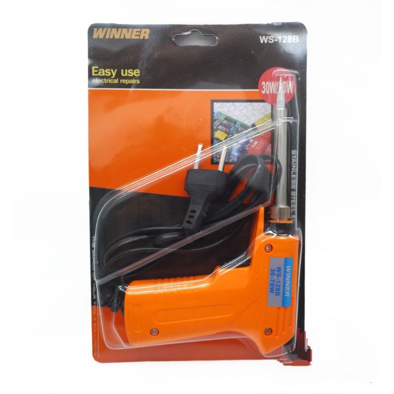 Solder Tembak Listrik 30W ~ 70W Solder Gun Winner WS-128B Orange