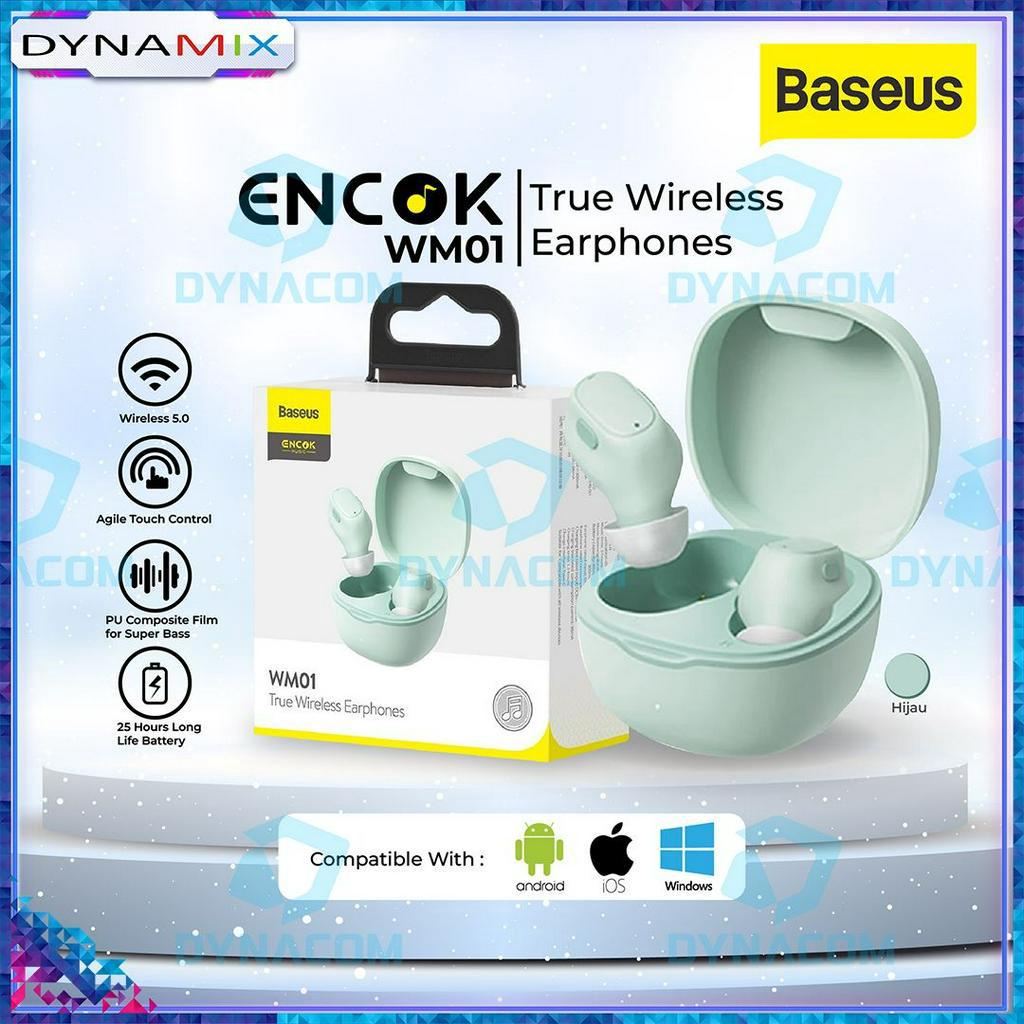 [SALE] Ready stock Baseus Encok WM01 True Wireless Bluetooth Earphone Mini Earbuds TWS