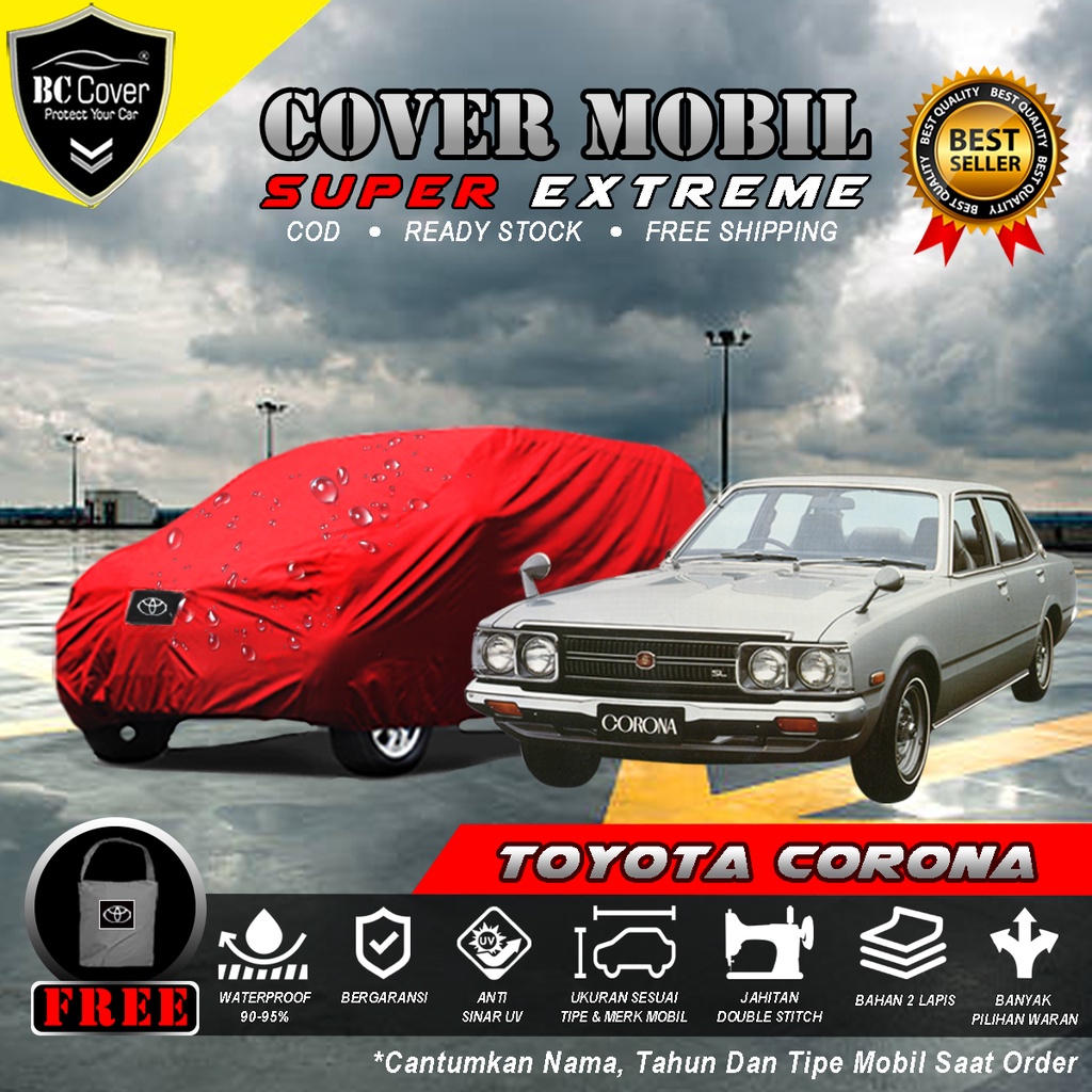 Cover Mobil Toyota Corona Outdoor / Sarung Mobil Corona Waterproof / Selimut Penutup Tutup Mobil Sedan Corona Mantol Kerudung Mantel Mobil Corona Outdoor Anti Air Waterproof