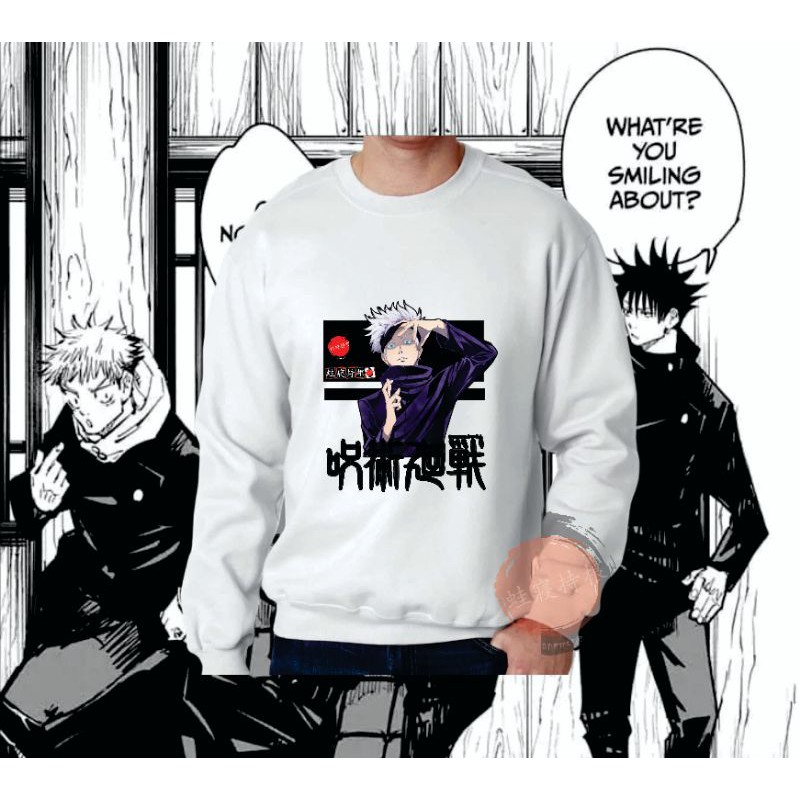[BestSeller] Sweater Anime Jujutsu kaisen Satoru Gojo series,sweater crewneck oversize cewek/cowok