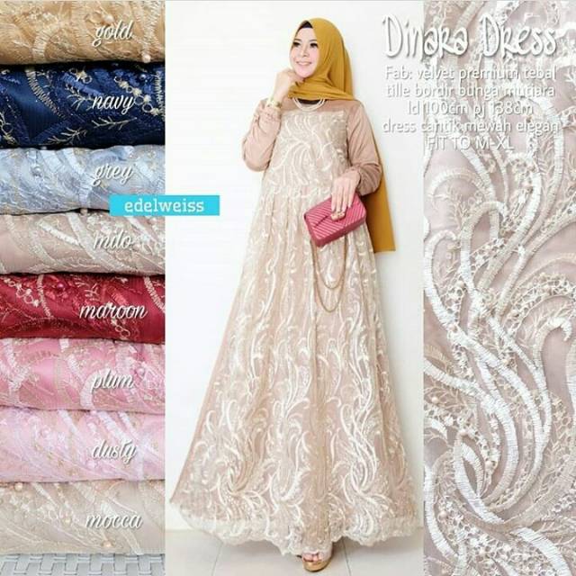 Gamis pesta dinara dress