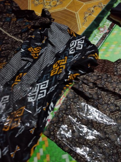 Gamis Batik Kombinasi Katun Modern Ld 110 Ld 120 Resleting Depan Tali Samping All Size Dan Jumbo