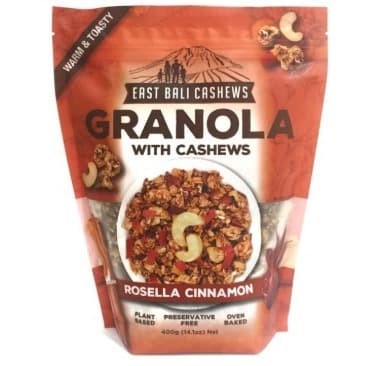 

Jual East Bali Cashews Granola Rosella Cinnamon 400 Gr