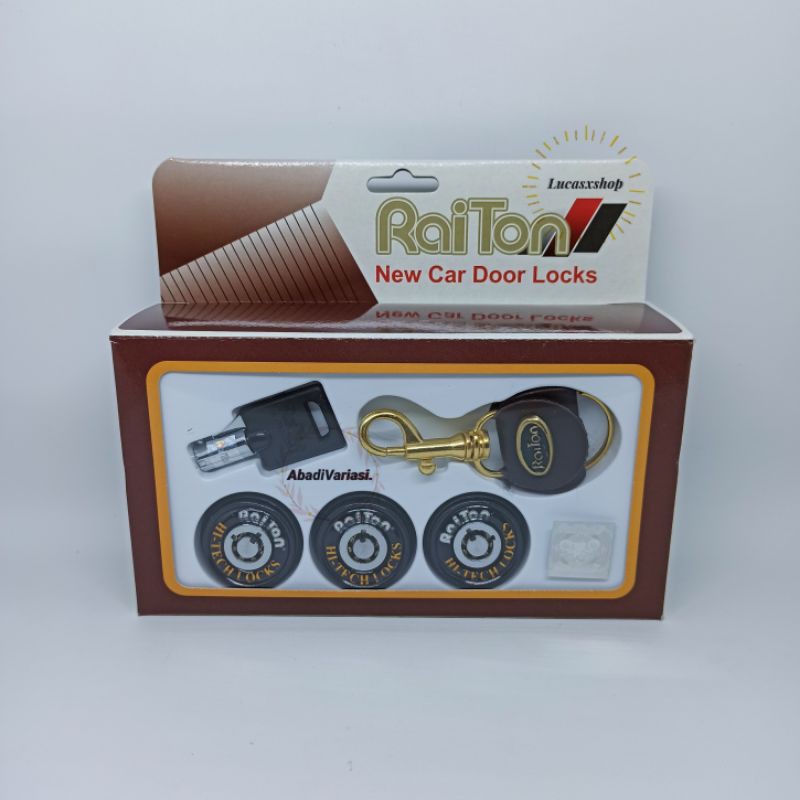 Pengunci Kunci Pintu Mobil Door Lock Raiton Bulat 3 Pintu