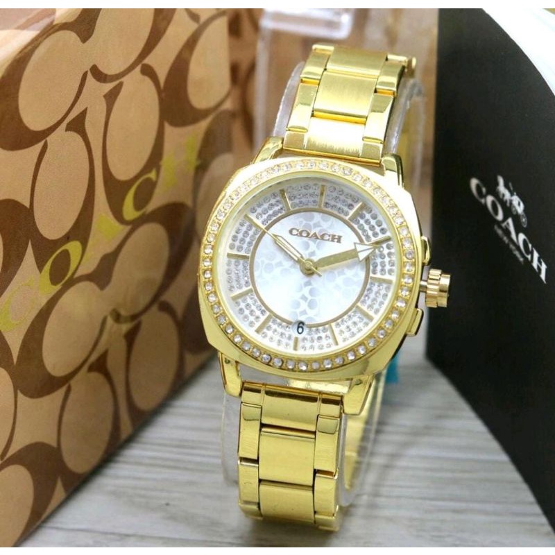 Jam Tangan Coach Terlaris Stainliss Jam Tangan Rantai Coach Best Seller Wanita